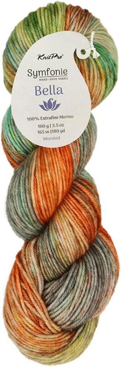 KnitPro Symfonie Premium Hand Dyed Yarn Merino Wool| Bella Variegated Colors